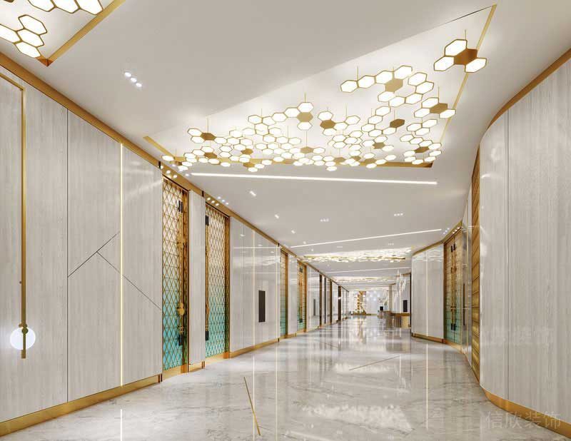 輕奢風(fēng)格商業(yè)空間走道實(shí)景圖