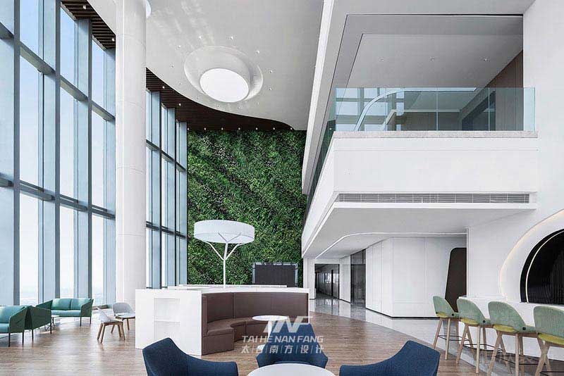 清新現(xiàn)代風(fēng)辦公室大堂休閑區(qū)