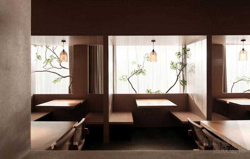 日式風(fēng)格餐廳卡座用餐區(qū)