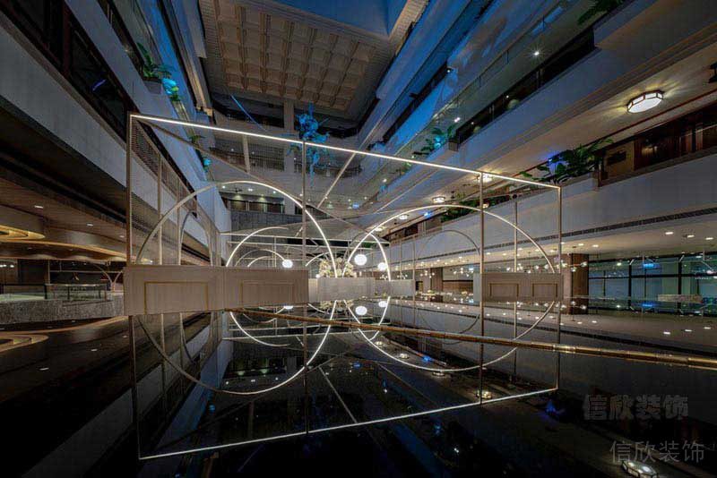 商場(chǎng)現(xiàn)代風(fēng)外立面藝術(shù)燈帶效果圖