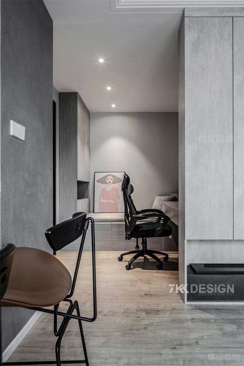 水泥灰色的衣柜設(shè)計(jì)效果