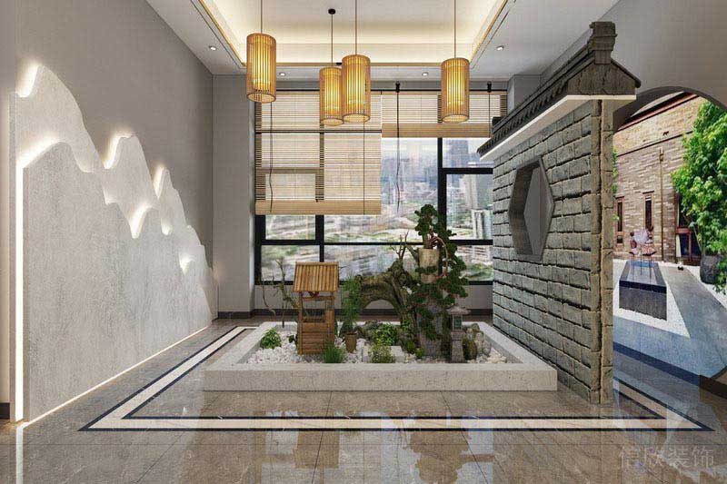 餐飲店室內(nèi)中式景觀設(shè)計(jì)方案