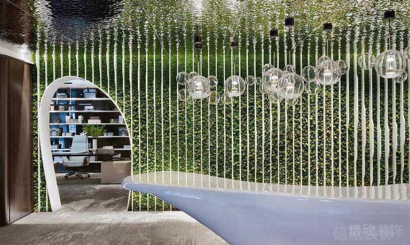 田園式辦公室前臺(tái)效果圖