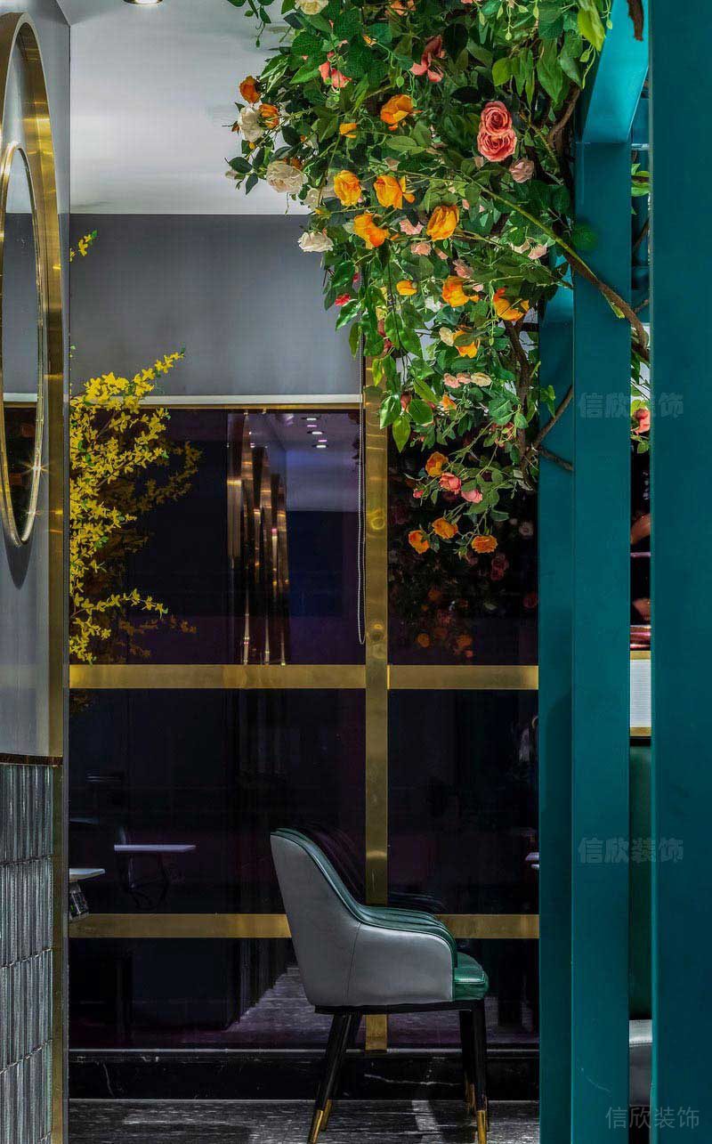 餐飲店田園式藍(lán)色設(shè)計(jì)效果圖