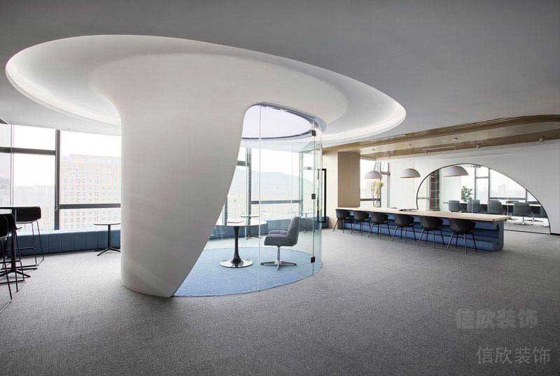 現(xiàn)代辦公空間洽談玻璃房