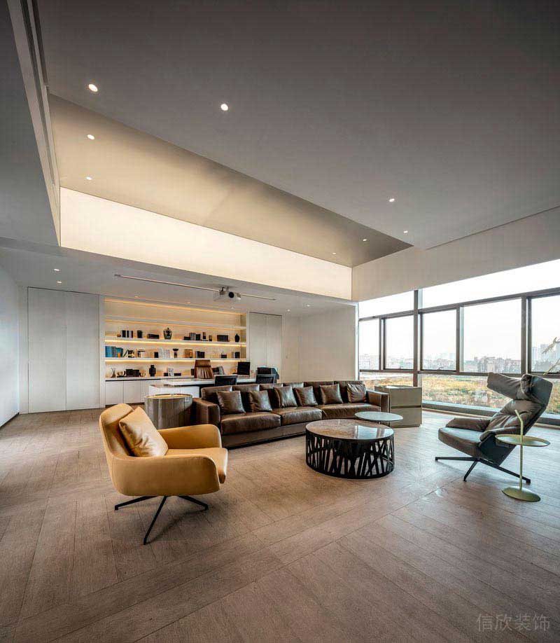 現(xiàn)代辦公室董事長(zhǎng)辦公室會(huì)客區(qū)