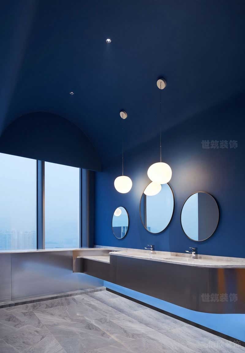 現(xiàn)代北歐辦公室衛(wèi)生間洗手臺(tái)