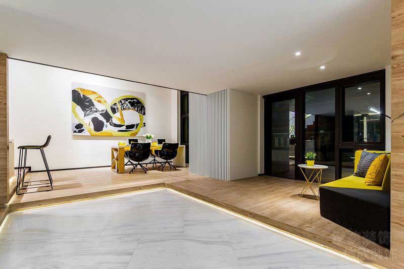 現(xiàn)代北歐風家居休閑廳實景圖