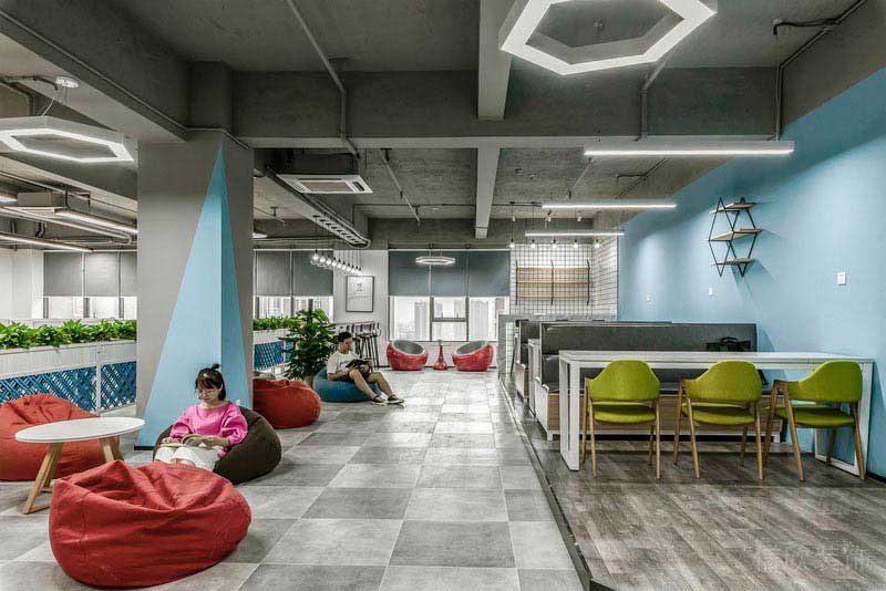 現(xiàn)代北歐混搭風辦公室休閑區(qū)