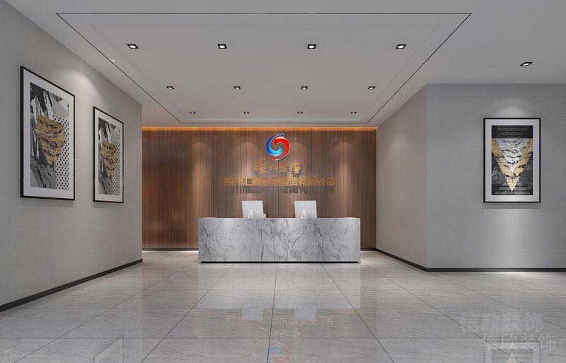 現(xiàn)代風(fēng)格辦公空大堂服務(wù)臺