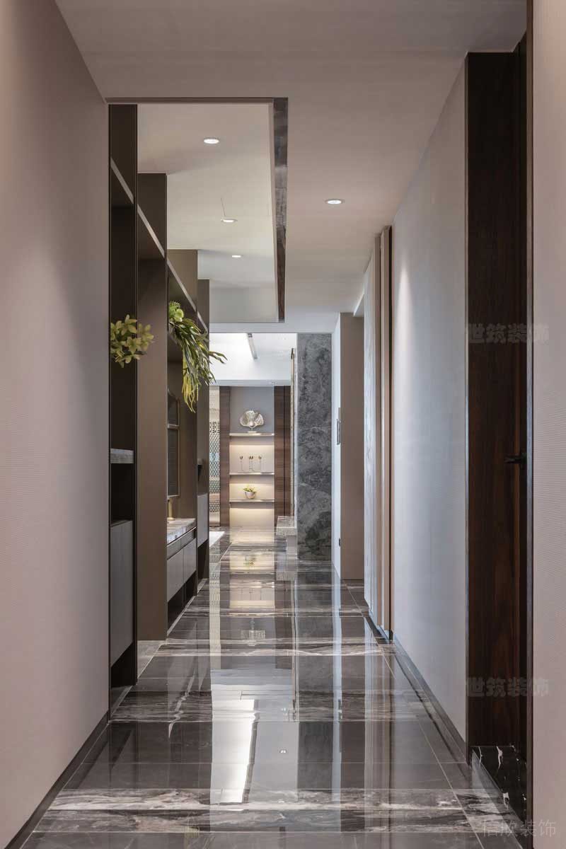 現(xiàn)代風(fēng)格辦公空間過道地面材質(zhì)