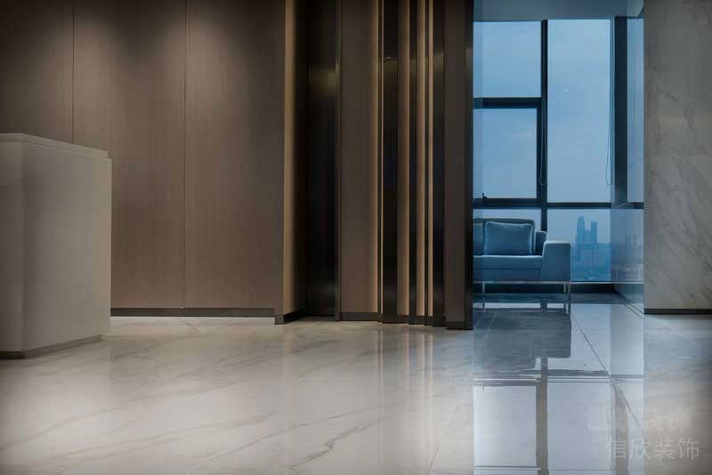 現(xiàn)代風(fēng)格辦公空間前臺背景墻