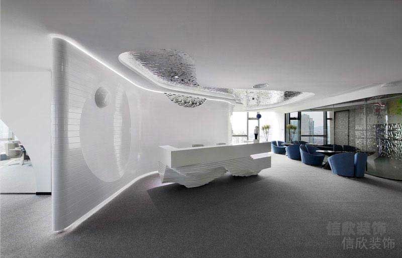 現(xiàn)代風(fēng)格辦公空間藝術(shù)造型前臺