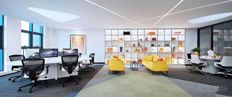 現(xiàn)代風(fēng)格辦公室辦公區(qū)實景圖