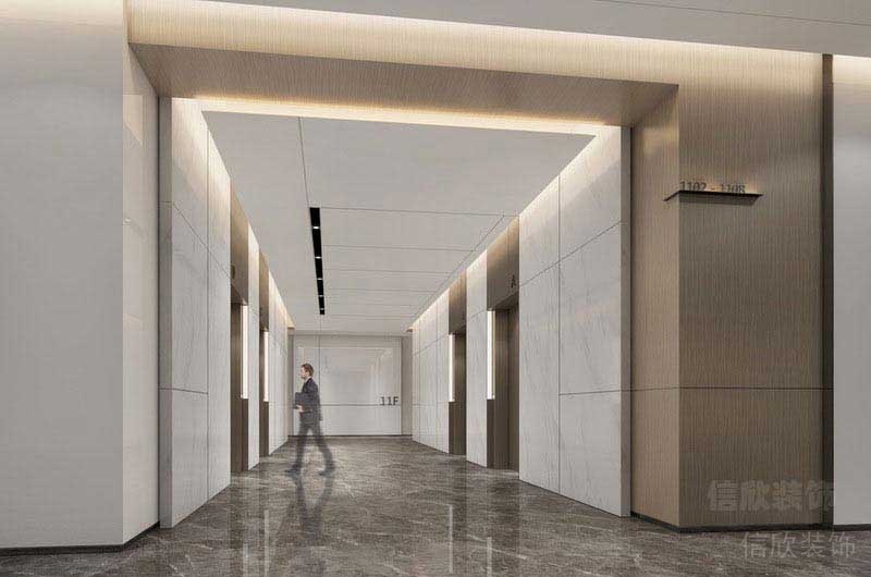 現(xiàn)代風(fēng)格辦公室電梯廳效果圖