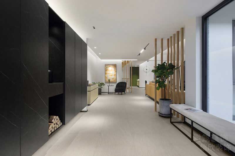 現(xiàn)代風格辦公室過道休息區(qū)實景圖