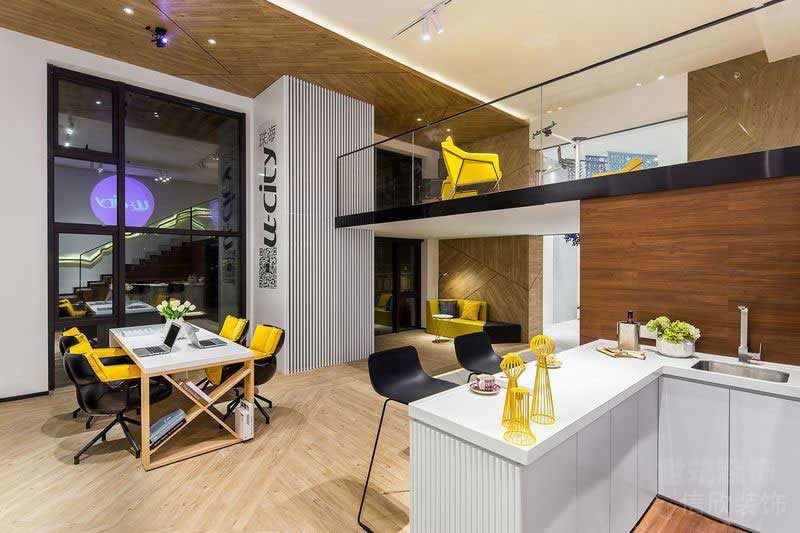 現代風格辦公室公共區(qū)桌椅組合