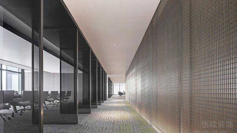 現(xiàn)代風(fēng)格辦公室簡潔過道