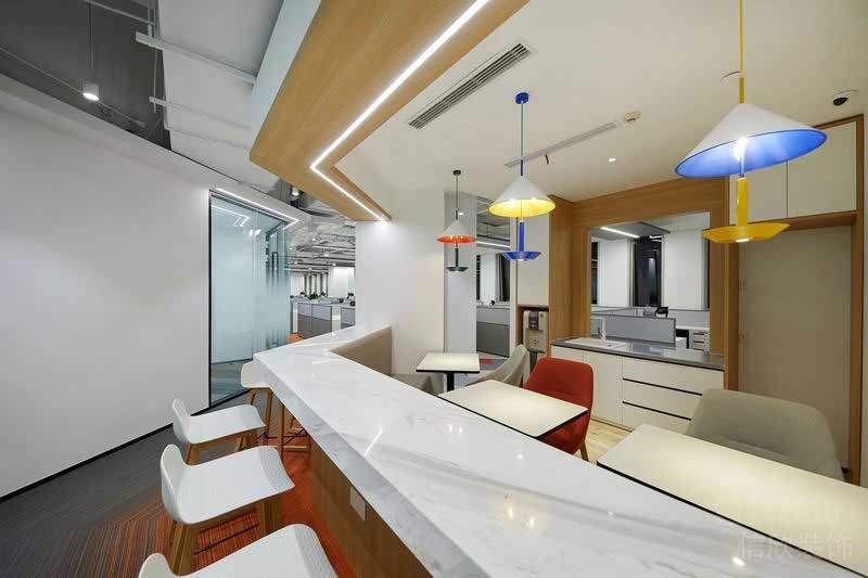 現(xiàn)代風(fēng)格辦公室員工休閑茶水吧臺