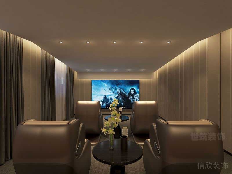 現(xiàn)代風(fēng)格別墅樣板間家庭影院