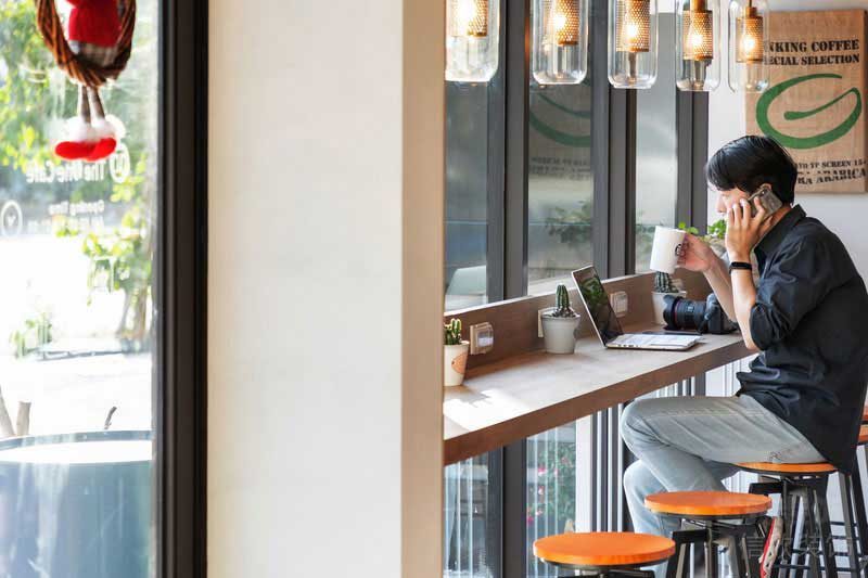 現(xiàn)代風(fēng)格茶飲空間吧臺休閑區(qū)