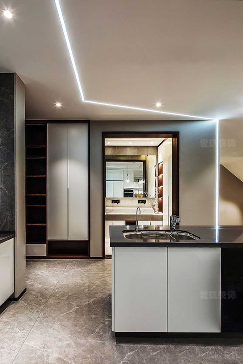 現(xiàn)代風格公寓空間開放式廚房