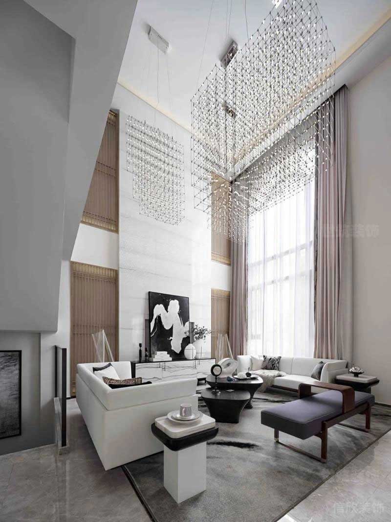 現(xiàn)代風(fēng)格豪華別墅起居室