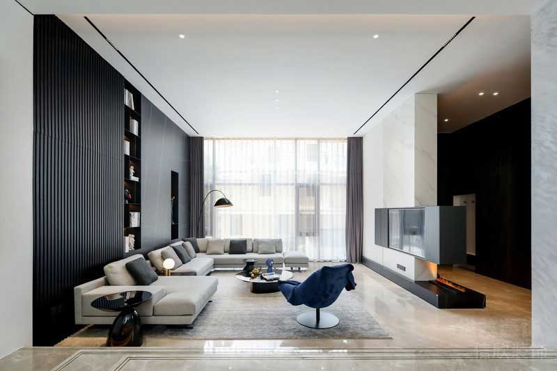 現(xiàn)代風格豪華樣板間客廳