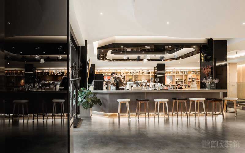 現(xiàn)代風(fēng)格咖啡廳吧臺(tái)接待區(qū)