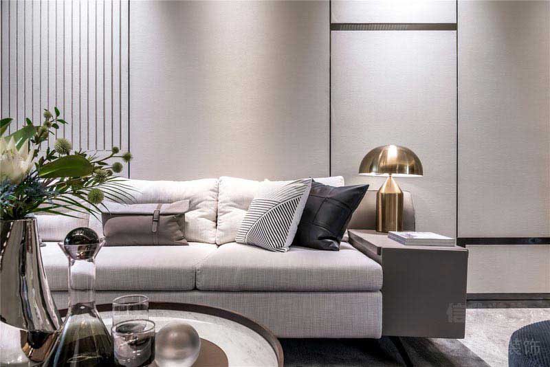 現(xiàn)代風格米色布藝沙發(fā)