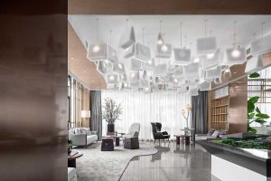 現代風格展廳空間接待交流區(qū)