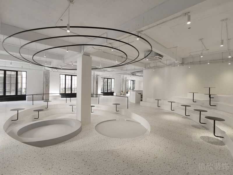 現(xiàn)代工業(yè)辦公空間休閑區(qū)水磨石地面