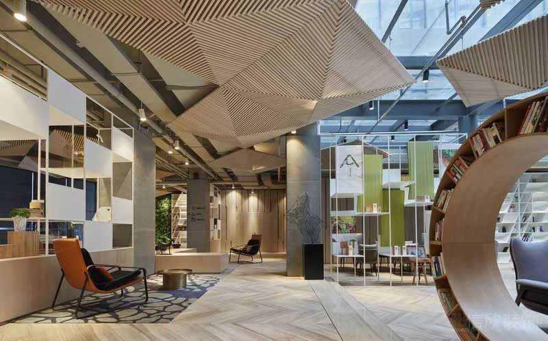 現(xiàn)代工業(yè)風(fēng)辦公室休閑圖書(shū)閱覽區(qū)