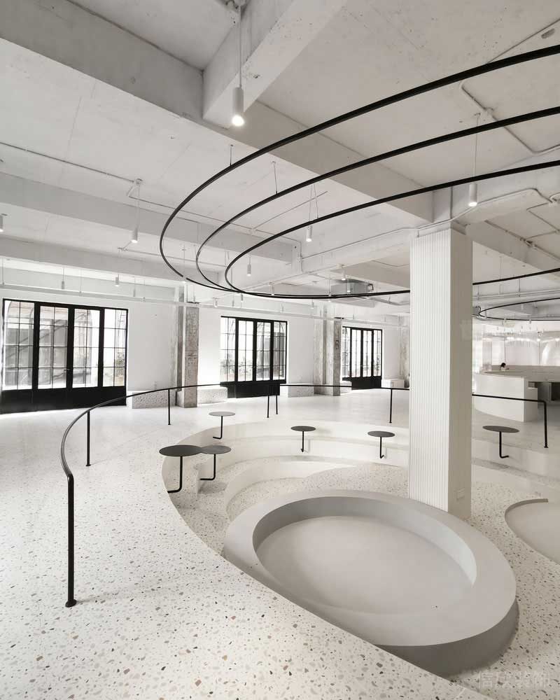 現(xiàn)代工業(yè)風(fēng)辦公室員工休閑交流休息區(qū)