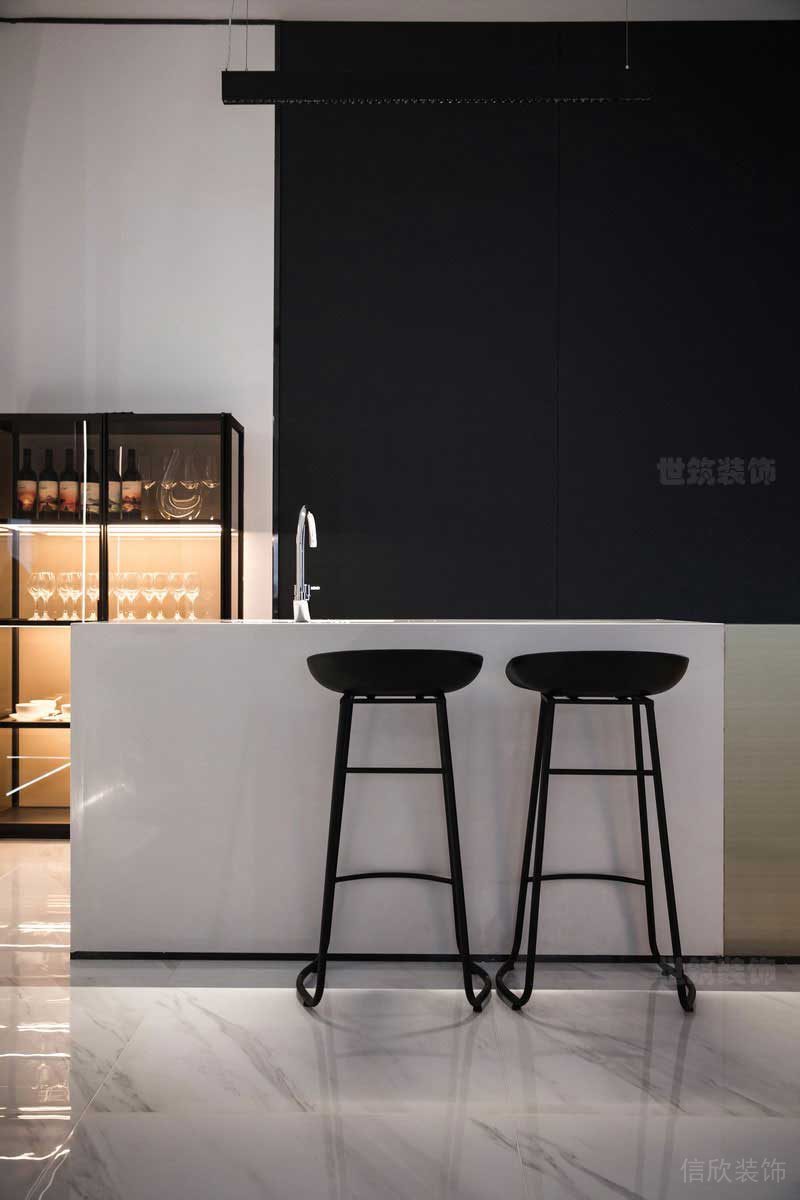 現(xiàn)代極簡(jiǎn)風(fēng)格辦公室水吧休閑區(qū)吧椅