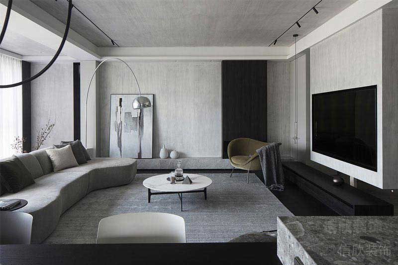 現(xiàn)代極簡風(fēng)家居客廳電視背景