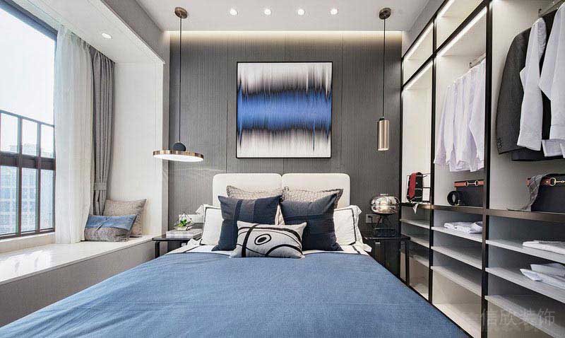 現(xiàn)代極簡風(fēng)樣板間臥室
