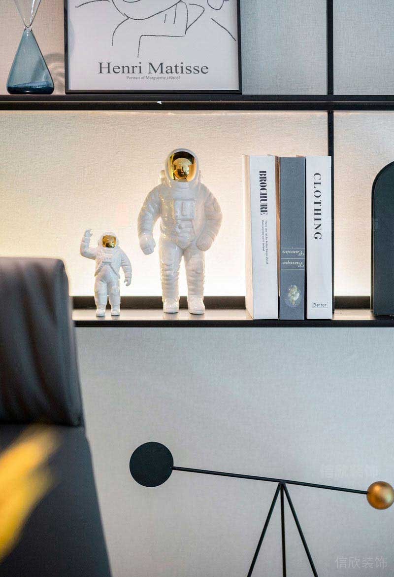 現(xiàn)代簡(jiǎn)易書(shū)架裝修效果圖