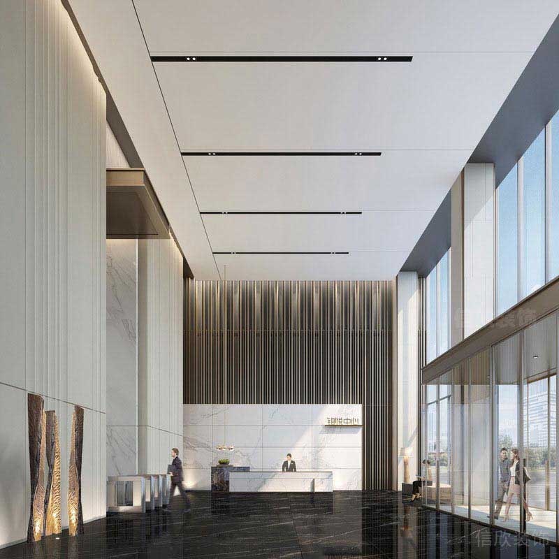 現(xiàn)代美式風格辦公室大堂服務臺