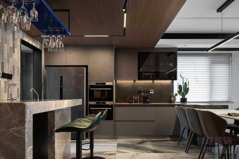 現(xiàn)代美式風(fēng)格開放式餐吧