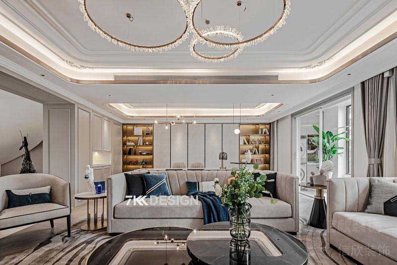 現(xiàn)代輕奢風(fēng)別墅起居室