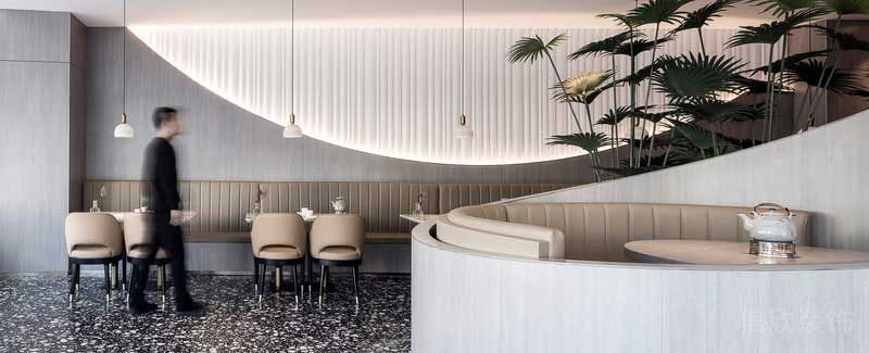 現(xiàn)代輕奢風(fēng)餐廳用餐區(qū)