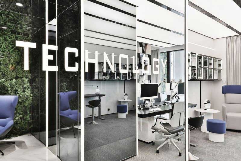 現(xiàn)代清新風(fēng)辦公室綠植休閑區(qū)