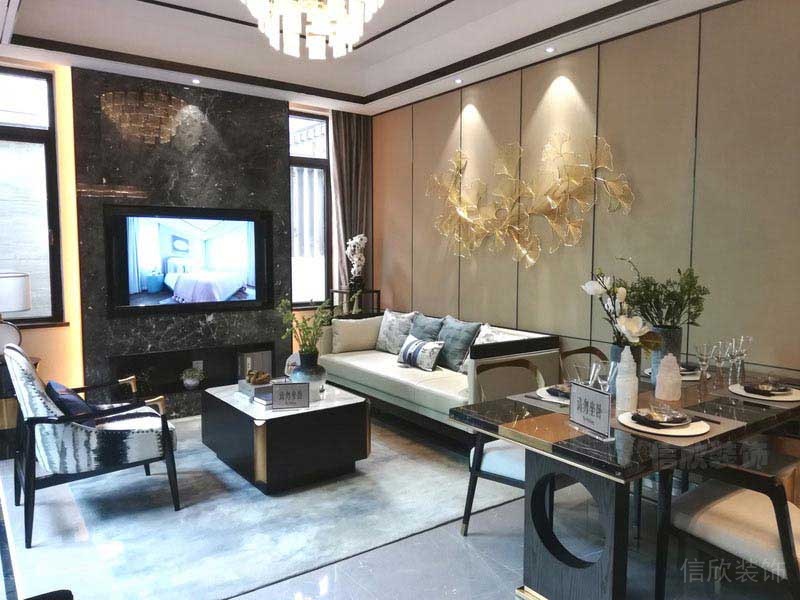 現(xiàn)代新中式公寓客餐廳