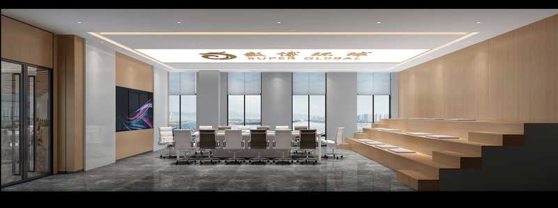 現(xiàn)代原木風辦公室會議室