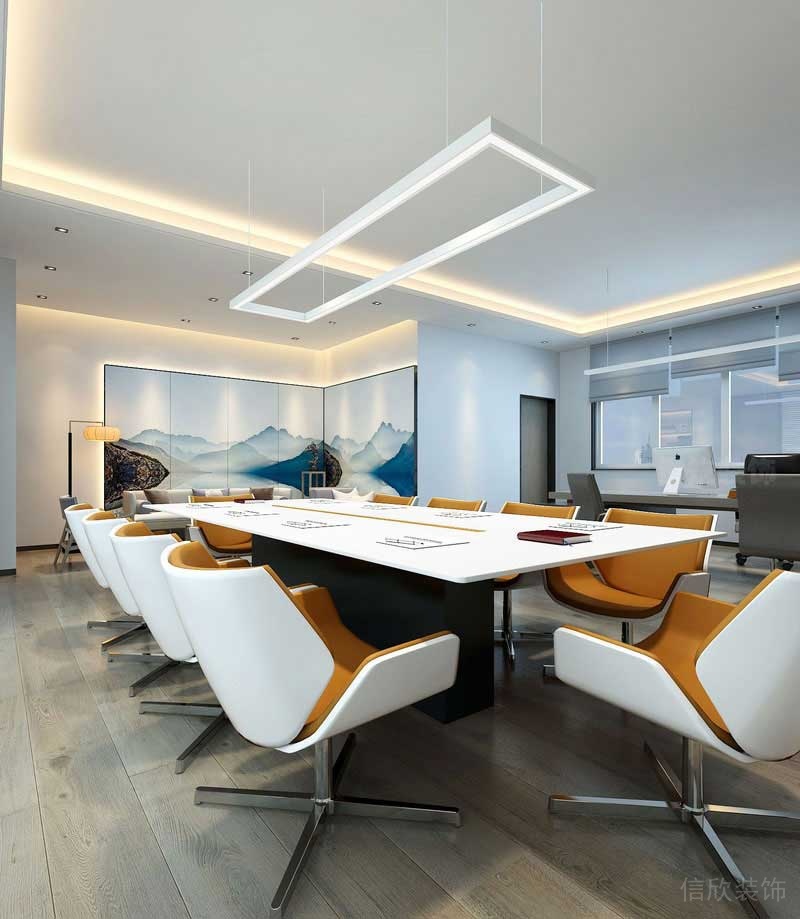 現(xiàn)代中式辦公室業(yè)務(wù)交流會(huì)議室