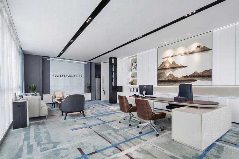 現(xiàn)代中式辦公室主管私人辦公室