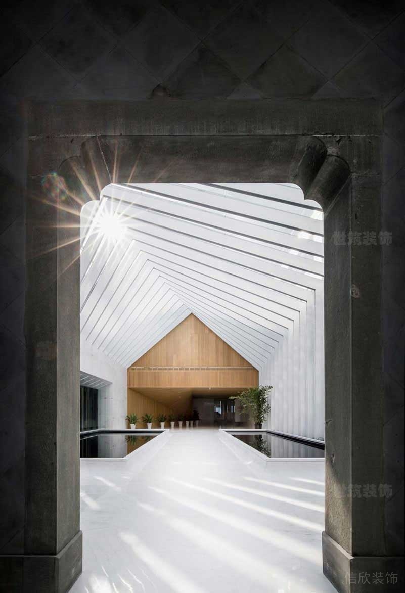 現(xiàn)代中式風(fēng)辦公空間行政大堂走道