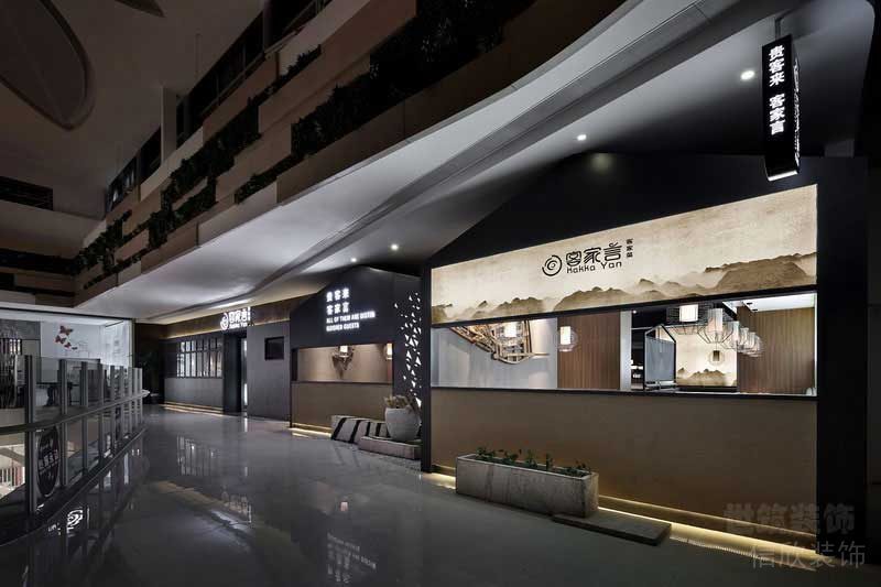 現(xiàn)代中式風(fēng)餐廳外立面燈光