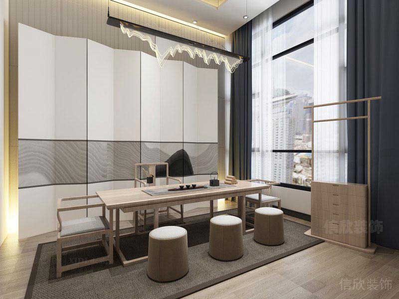 現(xiàn)代中式風(fēng)格辦公空間品茶會客洽談區(qū)